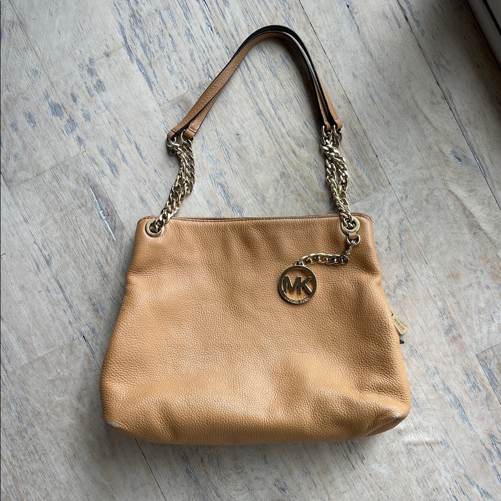 Michael Kors Camel Leather Shoulder Bag